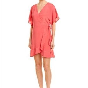 Lavender Brown Spring Wrap Dress